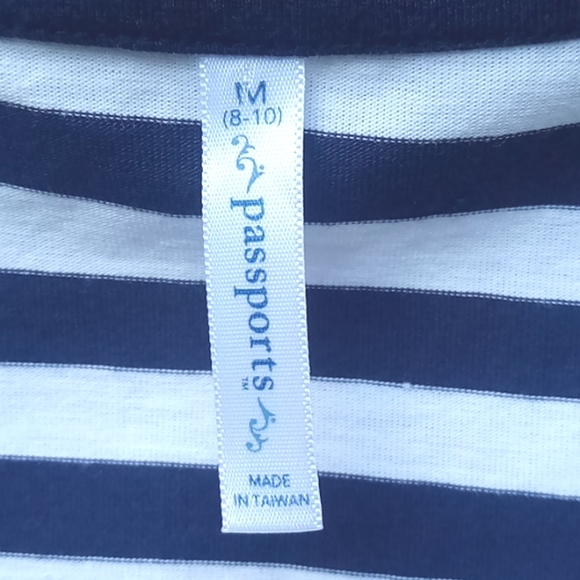 Passports Navy Blue & White Striped Tank Top - Picture 6 of 7